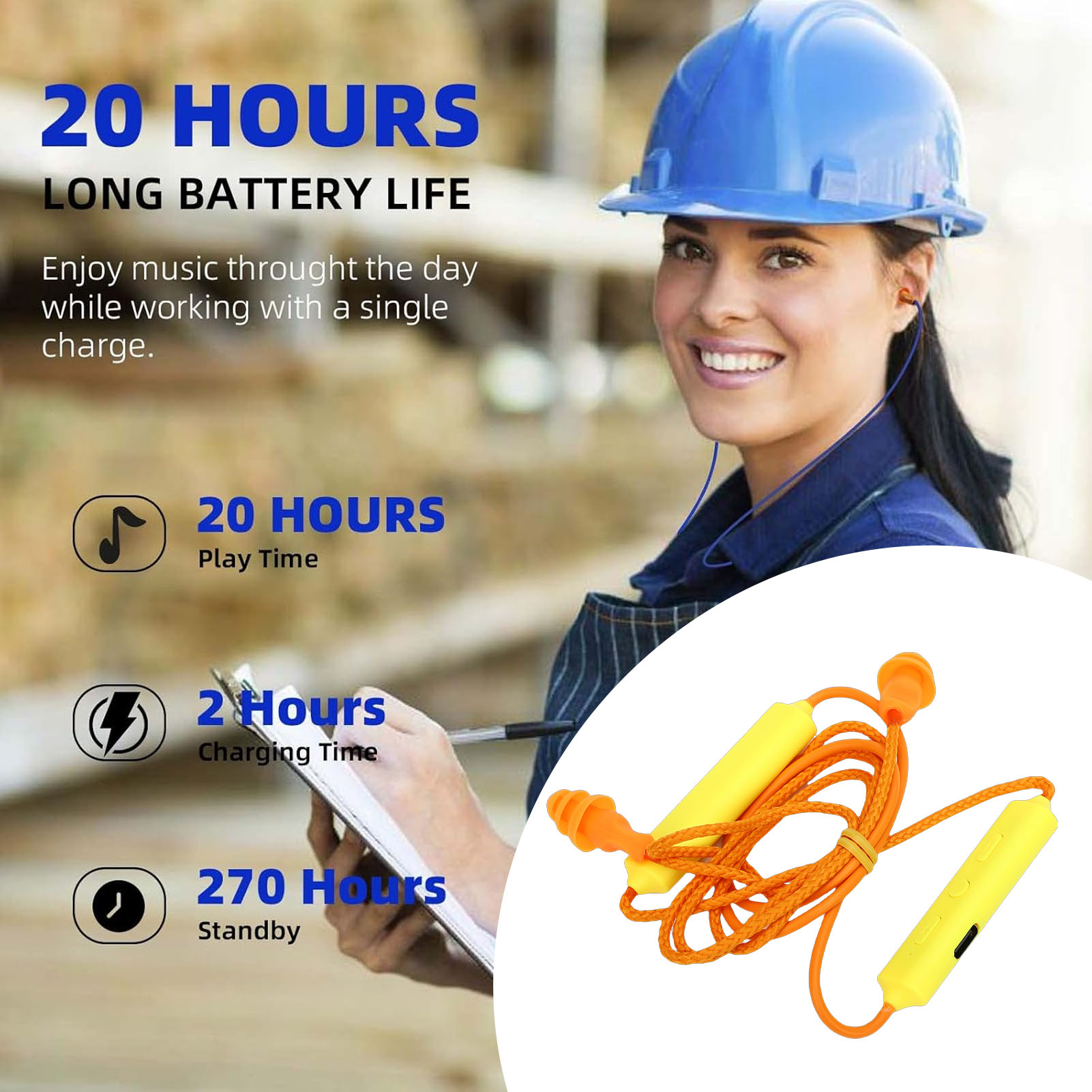 Bluetooth Headset On Ear - İş İçin Kulak Tıkaçlı Bluetooth Kulaklık,