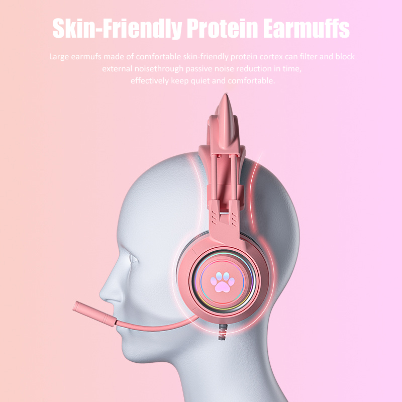 Sevimli kedi kulak oyun mikrof - Gaming Headset Rgb incelemesi ve fiyatı